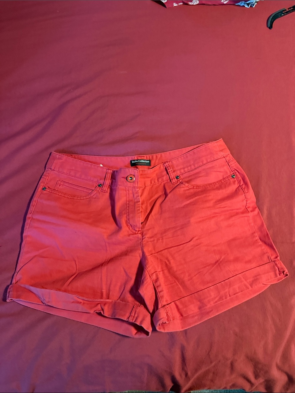 Dalia Collection Coral Cuffed Jean Shorts